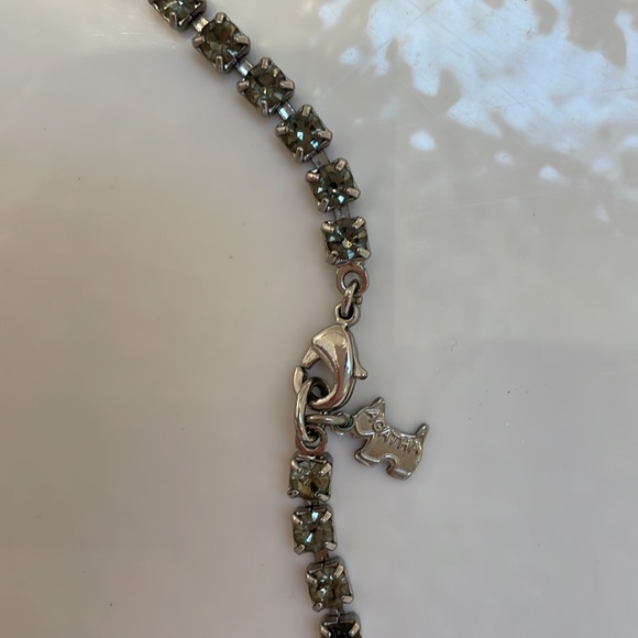 Agatha | long necklace | grey crystals - Picture 1 of 4